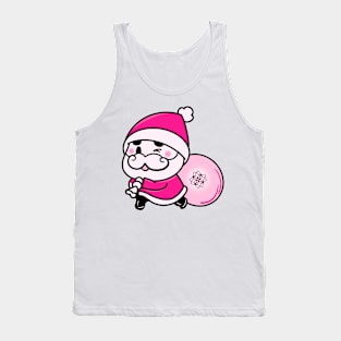 Cute pink Santa - vintage Santa Tank Top